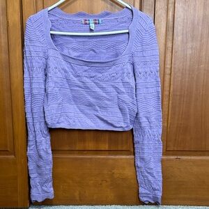 Urban Outfitters Lavender Textured Crop Top